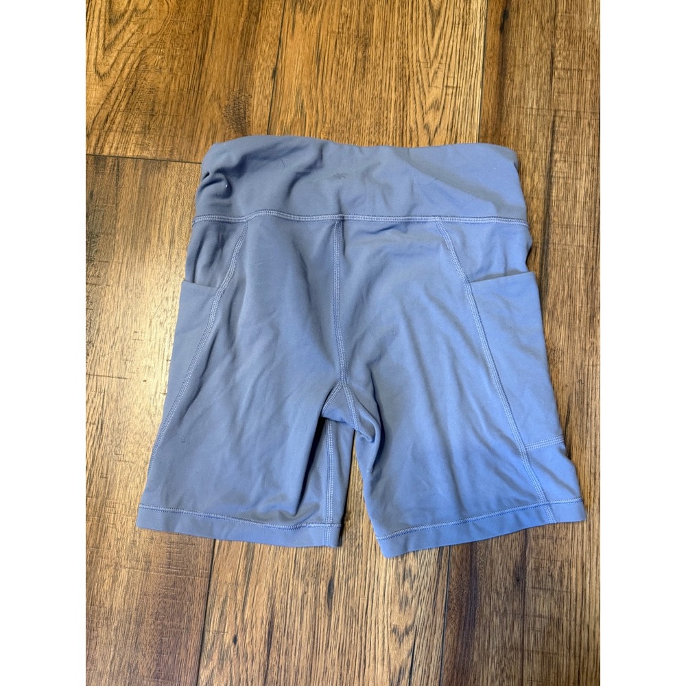 Athleta Girl Stash Your Treasures Bike Short Blue Periwinkle Size L 12 Shorts - Picture 3 of 3